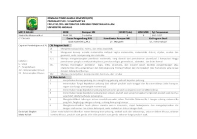 RPS Dan Bahan Ajar Statistika Matematika I - Document Repository ...